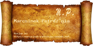 Marcsinek Petrónia névjegykártya